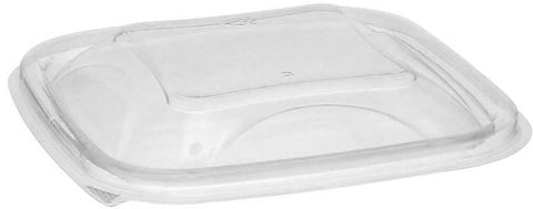Pactiv EarthChoice Clear Square Bowl Dome Lid for 8/12/16 Ounce, 5 x 5 inch -- 504 per case