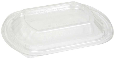 Pactiv Polypropylene Dry Anti-Fog Clear Medium MealMaster Dome Lid Only, 8.125 x 6.5 x 1 inch -- 252 per case