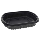 Pactiv Rectangular Black Polypropylene Medium Tray, 24 Ounce Capacity -- 252 per case