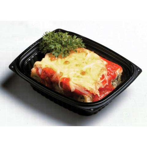 Pactiv Polypropylene Microwavable Black Deli Base -- 252 per case