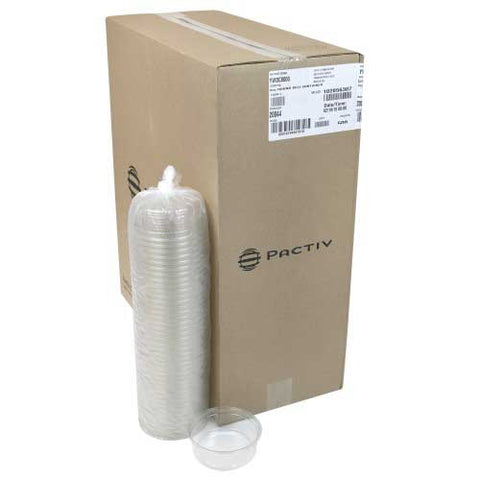 Pactiv Clear Polyethylene Terephthalate Round Deli Container, 8 Ounce Capacity -- 500 per case