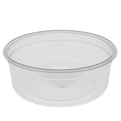 Pactiv Clear Polyethylene Terephthalate Round Deli Container, 8 Ounce Capacity -- 500 per case