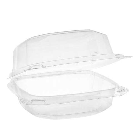 Pactiv EarthChoice Clear Plastic 1 Compartment Container, 6 x 6 inch -- 400 per case