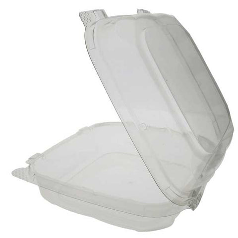 Pactiv Clear Advantage Recycled Plastic Hinged Lid 1 Compartment Takeout Deli Container, 1 Ounce Capacity -- 200 per case