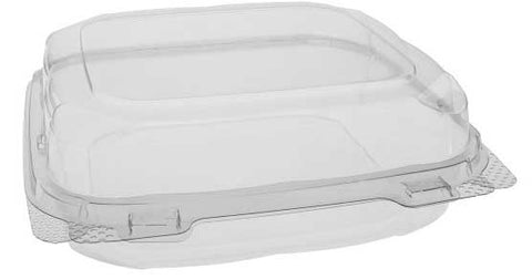 Pactiv Clear Advantage Recycled Plastic Hinged Lid 1 Compartment Takeout Deli Container, 1 Ounce Capacity -- 200 per case