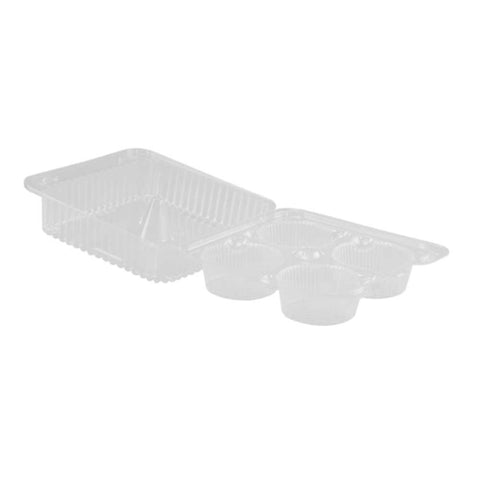 Pactiv Reflections Clear PET Large Hinged Muffin Container, 16 x 12 x 35 inch -- 300 per case