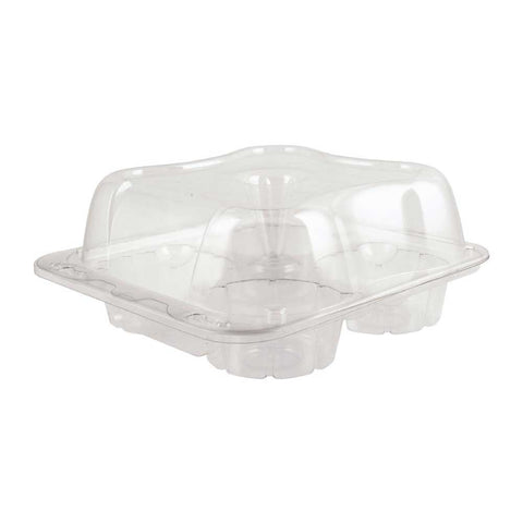 Pactiv Reflections Clear PET Large Hinged Muffin Container, 16 x 12 x 35 inch -- 300 per case