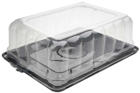 Pactiv Foodservice 1/4 Sheet Black Base and 5 Feet Rose Dome with Tab -- 65 per case