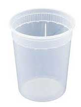 Pactiv DELItainer Polypropylene Clear Translucent Microwaveable Round Takeout Container and Lid, 32 Ounce Capacity -- 240 per case