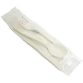 Pactiv EarthChoice Tan Polystyrene Heavy Weight Cutlery Kit -- 250 per case