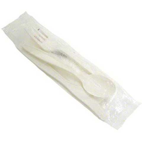 Pactiv EarthChoice Tan Polystyrene Heavy Weight Cutlery Kit -- 250 per case