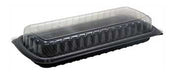 Pactiv Zip Seal Polypropylene Black Base Hot BBQ Full Slab Rib Food Display Takeout Container, 24 Ounce Capacity -- 80 per case