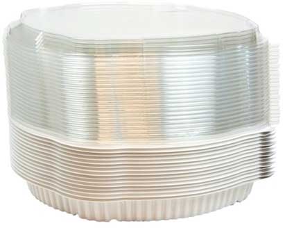 Pactiv PET Black Base/Clear Dome Combo Pie Container, 2 inch -- 50 per case