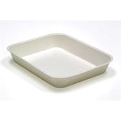 Pactiv White/Brown Specks Paper Oblong Dual-Ovenable Tray, 45 Ounce Capacity -- 250 per case