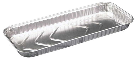 Pactiv Aluminum Silver Oblong Ribbed Sidewall Danish Pan, 24.5 Ounce Capacity -- 500 per case