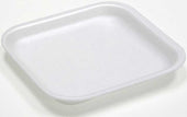 Pactiv Polystyrene Foam Number 1S White Supermarket Tray, 5.1 x 5.1 x 0.65 inch -- 1000 per case