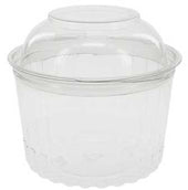 Pactiv RPET Clear Sho Bowl with 4.25 inch Hinged Dome Lid, 16 Ounce Capacity -- 250 per case