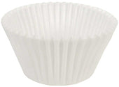 Hoffmaster White Paper Fluted Baking Cup, 6 inch -- 500 per case