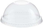 Solo PET No Hole Clear Dome Lid -- 100 per case