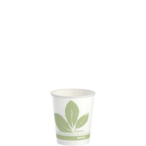 Solo Green White Polylactic Acid Round Cold Cup, 5 Ounce Capacity -- 3000 per case