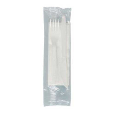 Solo Regal White Polypropylene Medium Weight Cutlery Kit -- 500 per case