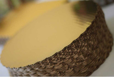 Southern Champion Tray Round Gold Laminated Corrugated Cake Circle, 6 inch -- 200 per case