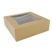 Southern Champion Tray Kraft Window Bakery Box, 8 x 8 x 2.5 inch -- 200 per case