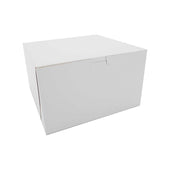 Southern Champion Tray White Clay Coated Board Lock Corner Plain Bakery Box, 10 x 10 x 6 inch -- 100 per case