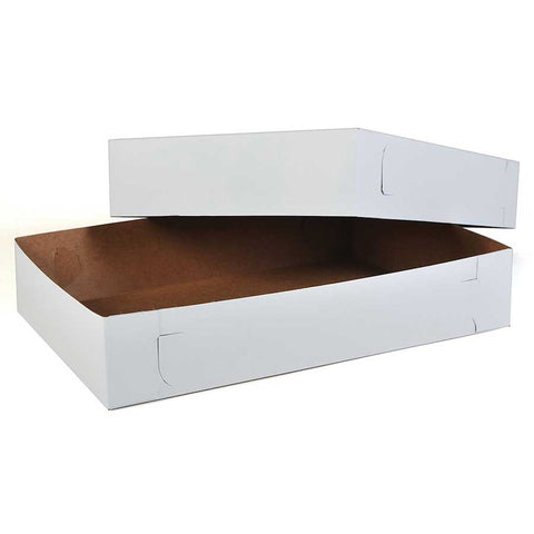 Southern Champion White/Brown Clay Coated Paperboard Donut Tray, 18 x 13 x 3.5 inch -- 50 per case