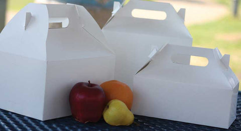 SCT White Carry Out Barn Box, 9 1/16 x 7 1/16 x 5.00 inch -- 125 per case