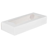 Southern Champion Tray White Paperboard Auto-Popup Window Cookie / Bakery Box, 12 1/2 x 5 1/2 x 2 1/4 inch -- 200 per case