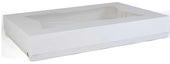 Southern Champion Tray SBS Rectangular White Auto Window Top Full Sheet Cake Box, 26.5 x 18-5/8 x 3 inch -- 50 per case