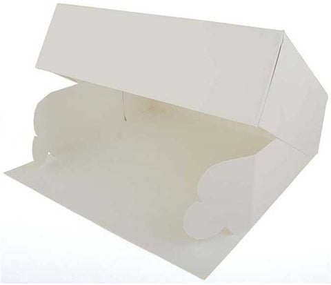 Southern Champion Tray White Solid Bleached Sulfate Paperboard Rectangular Window Bakery Box, 14 x 10 x 4 inch -- 100 per case
