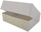 Southern Champion Tray White Solid Bleached Sulfate Paperboard Rectangular Window Bakery Box, 14 x 10 x 4 inch -- 100 per case