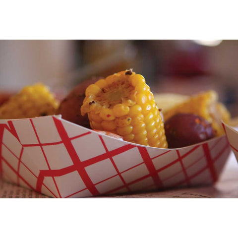 Southern Champion Tray Number 40 Red Checked Paper Food Tray, 6 Ounce -- 1000 per case