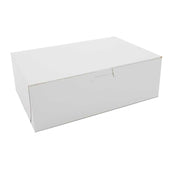 Southern Champion Tray Rectangular Lock Corner White Non-Window Bakery Box, 10 x 10 x 4 inch -- 100 per case