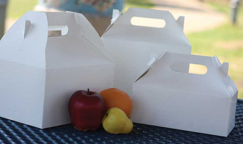 Southern Champion Tray White Paperboard Solid Bleached Sulfate Large Carry Out Barn Box, 8.78 x 5 x 6.75 inch -- 150 per case