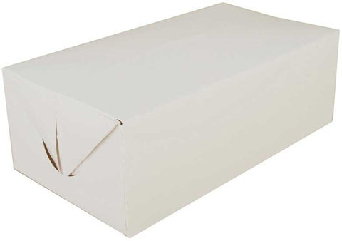 Southern Champion Tray White Paperboard Solid Bleached Sulfate Plain Fast Top Carry Out Box, 8.87 x 4.87 x 3.06 inch -- 400 per case