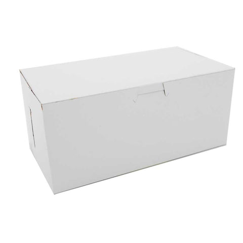Southern Champion Tray White Paperboard Non-Window Bakery Box, 9 x 5 x 4 inch -- 250 per case