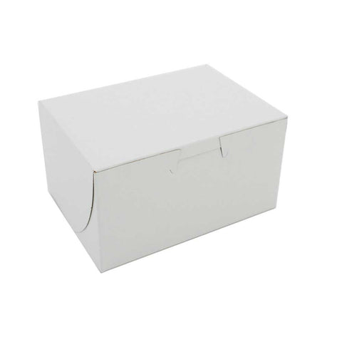 Southern Champion Tray Rectangular White Paperboard Lock Corner Bakery Box, 5.5 x 4 x 3 inch -- 250 per case