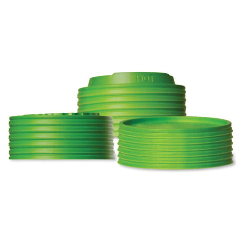 Wincup Vio PLA Green Straw Slot Lid for 12/24 Ounce Capacity Cup -- 1000 per case