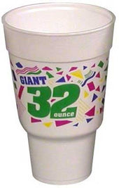 Wincup Vio Foam Polylactic Acid Stock Print Profit Pal Cup, 32 Ounce -- 300 per case