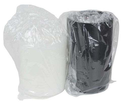 Pactiv Polypropylene Microwaveable Round Black Base Takeout Container and Clear Lid, 27 Ounce Capacity -- 150 per case