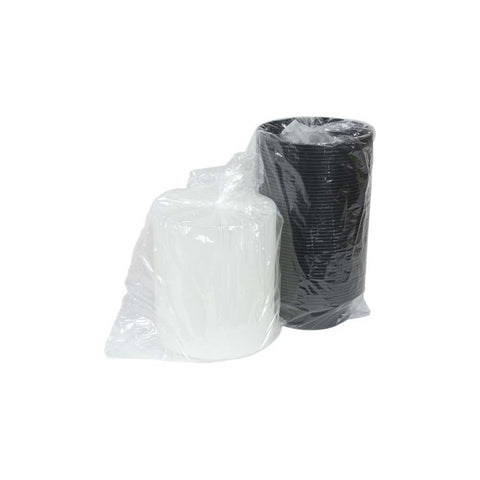 Pactiv Versatainer Black and Clear Polypropylene Microwaveable Container, 32 Ounce Capacity -- 150 per case
