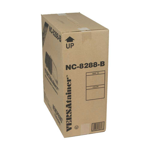 Pactiv Newspring Versatainer Rectangle 2-Compartment Black Base with Clear Lid Microwaveable Container, 30 Ounce Capacity -- 150 per case