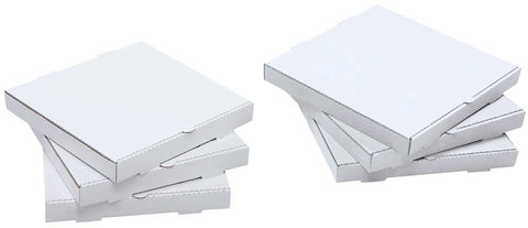 Westrock White Plain Corrugated Pizza Box, 14 1/8 x 14 1/8 x 1 7/8 inch -- 50 per case