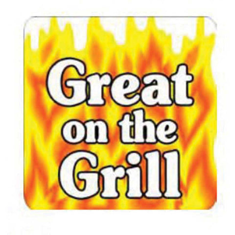 Bollin Label Rectangular Great On The Grill Label - 500 per roll