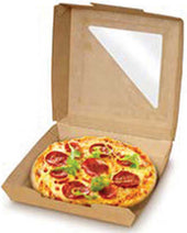 Bagcraft EcoCraft Eco-Flute ToGo Insulated Pizza Window Container, 6.5 x 6.5 x 1.94 inch -- 250 per case