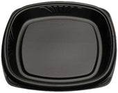 D and W Fine Pack Polystyrene Black Pearl Square Shallow Base Forum Plate, 10.25 inch -- 160 per case