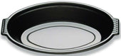 D and W Fine Pack Polypropylene Black Oval Casserole, 8 Ounce -- 1000 per case